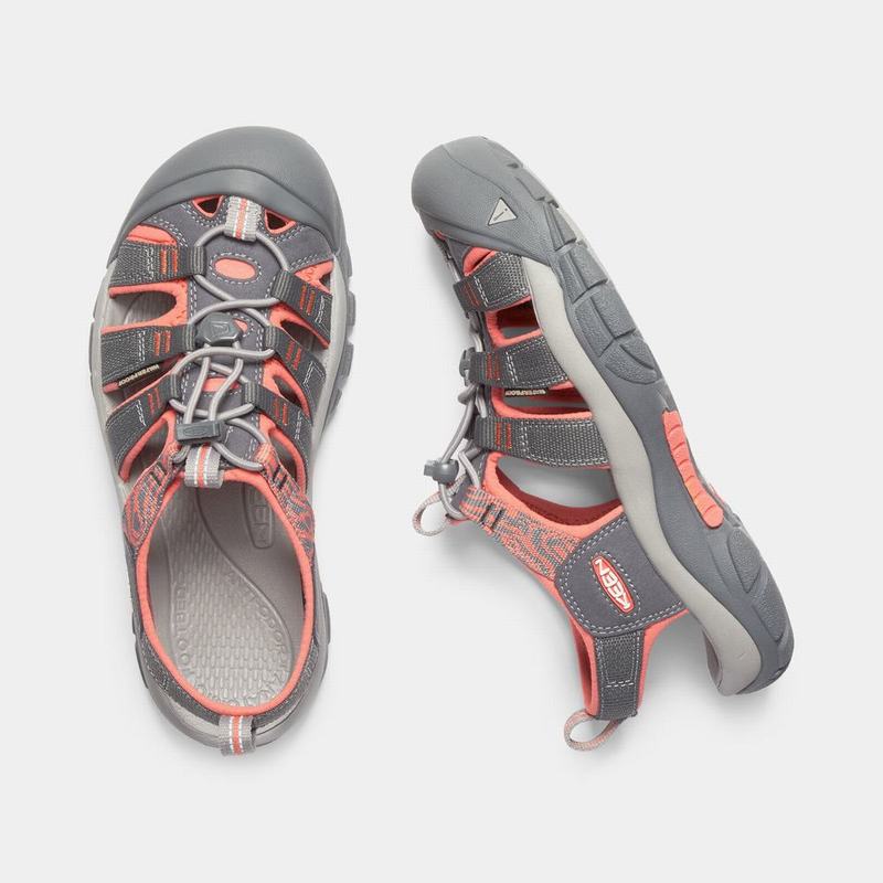 Sandalias Trekking Keen Newport Hydro Para Mujer Grises/Coral - Sandalias Keen Mexico (046835-AYJ)